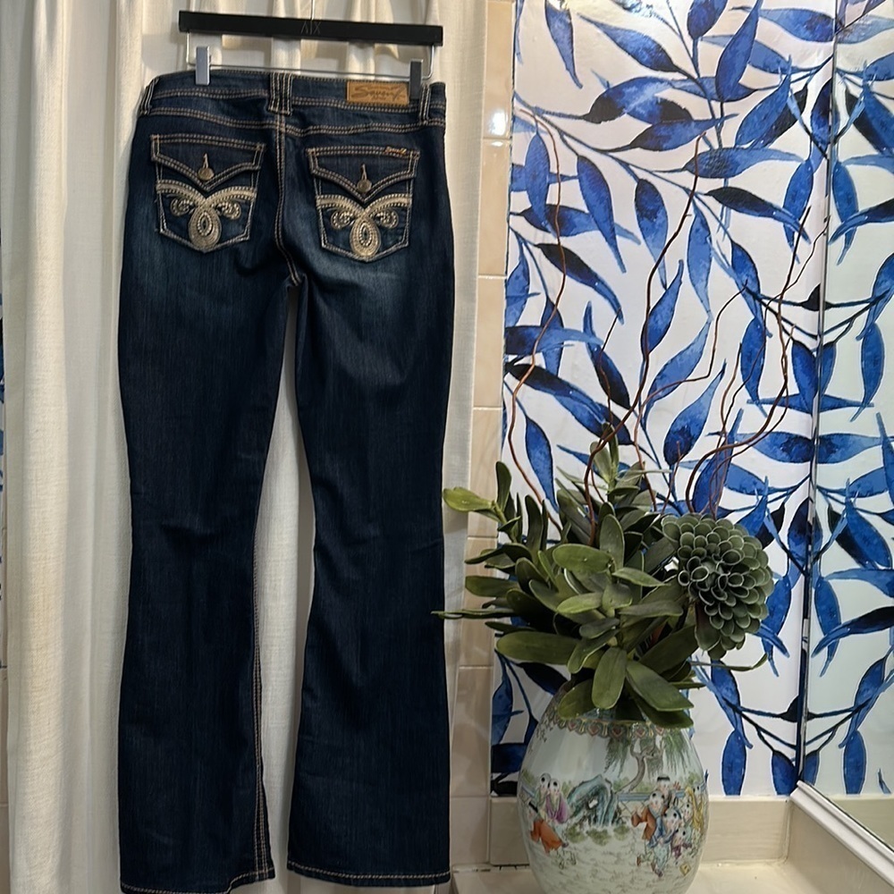 NWOT Women’s Seven7 Dark Wash Boot Cut Jeans Size 10 - Picture 5 of 9